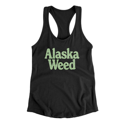 Alaska Weed Women's Racerback Tank-Black-Allegiant Goods Co. Vintage Sports Apparel