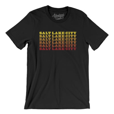 Salt Lake City Repeat Men/Unisex T-Shirt-Black-Allegiant Goods Co. Vintage Sports Apparel