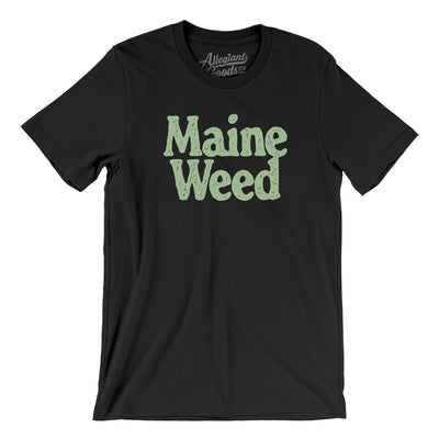 Maine Weed Men/Unisex T-Shirt-Black-Allegiant Goods Co. Vintage Sports Apparel