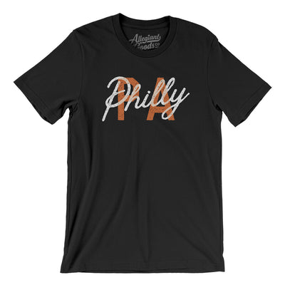 Philly Pa Overprinted Men/Unisex T-Shirt-Black-Allegiant Goods Co. Vintage Sports Apparel