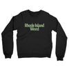 Rhode Island Weed Midweight French Terry Crewneck Sweatshirt-Black-Allegiant Goods Co. Vintage Sports Apparel