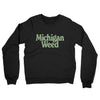 Michigan Weed Midweight French Terry Crewneck Sweatshirt-Black-Allegiant Goods Co. Vintage Sports Apparel