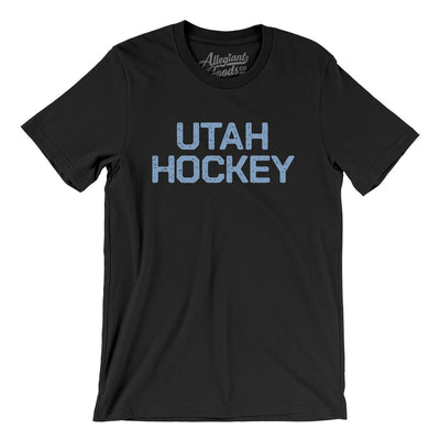 Utah Hockey Men/Unisex T-Shirt-Black-Allegiant Goods Co. Vintage Sports Apparel