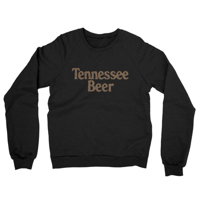 Tennessee Beer Midweight French Terry Crewneck Sweatshirt-Black-Allegiant Goods Co. Vintage Sports Apparel