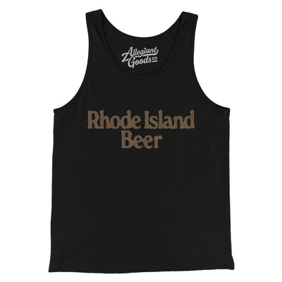 Rhode Island Beer Men/Unisex Tank Top-Black-Allegiant Goods Co. Vintage Sports Apparel