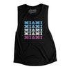 Miami Repeat Women's Flowey Scoopneck Muscle Tank-Black-Allegiant Goods Co. Vintage Sports Apparel