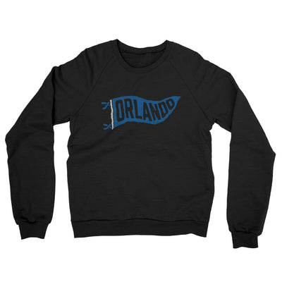 Orlando Pennant Midweight French Terry Crewneck Sweatshirt-Black-Allegiant Goods Co. Vintage Sports Apparel