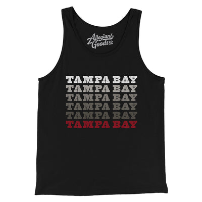 Tampa Bay Repeat Men/Unisex Tank Top-Black-Allegiant Goods Co. Vintage Sports Apparel