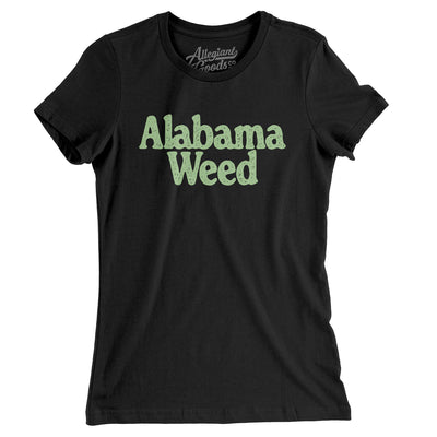 Alabama Weed Women's T-Shirt-Black-Allegiant Goods Co. Vintage Sports Apparel