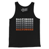 Baltimore Repeat Men/Unisex Tank Top-Black-Allegiant Goods Co. Vintage Sports Apparel