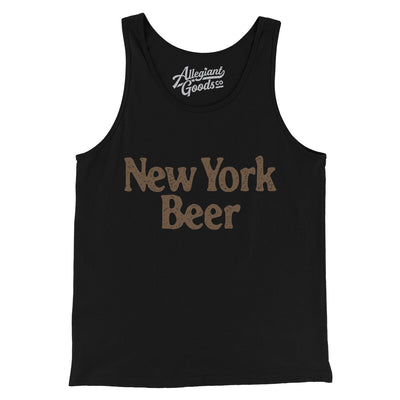 New York Beer Men/Unisex Tank Top-Black-Allegiant Goods Co. Vintage Sports Apparel