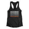 Baltimore Repeat Women's Racerback Tank-Black-Allegiant Goods Co. Vintage Sports Apparel