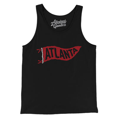 Atlanta Pennant Men/Unisex Tank Top-Black-Allegiant Goods Co. Vintage Sports Apparel