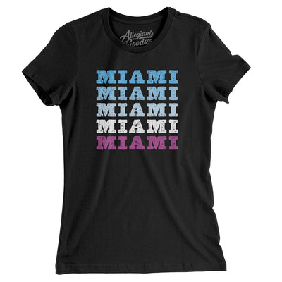 Miami Repeat Women's T-Shirt-Black-Allegiant Goods Co. Vintage Sports Apparel