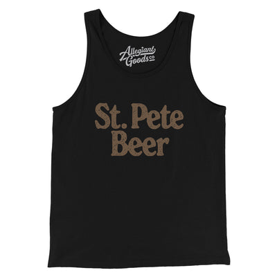 St. Pete Beer Men/Unisex Tank Top-Black-Allegiant Goods Co. Vintage Sports Apparel