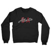 Atlanta Ga Overprinted Midweight French Terry Crewneck Sweatshirt-Black-Allegiant Goods Co. Vintage Sports Apparel