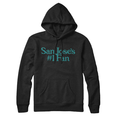 San Jose's Number 1 Fan Hoodie-Black-Allegiant Goods Co. Vintage Sports Apparel