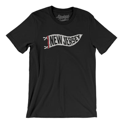 New Jersey Pennant Men/Unisex T-Shirt-Black-Allegiant Goods Co. Vintage Sports Apparel