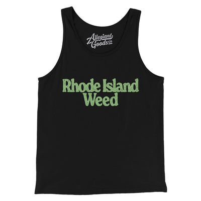 Rhode Island Weed Men/Unisex Tank Top-Black-Allegiant Goods Co. Vintage Sports Apparel