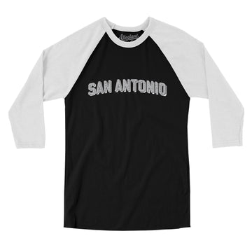 San Antonio Spurs Men's SATX Baseball Jersey - Black and Gray