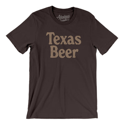 Texas Beer Men/Unisex T-Shirt-Brown-Allegiant Goods Co. Vintage Sports Apparel