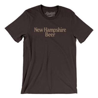 New Hampshire Beer Men/Unisex T-Shirt-Brown-Allegiant Goods Co. Vintage Sports Apparel