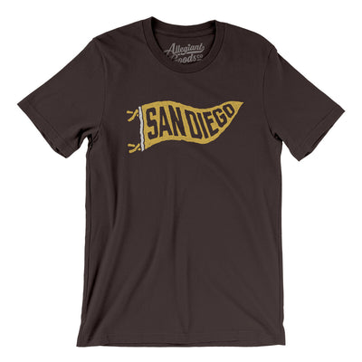 San Diego Pennant Men/Unisex T-Shirt-Brown-Allegiant Goods Co. Vintage Sports Apparel