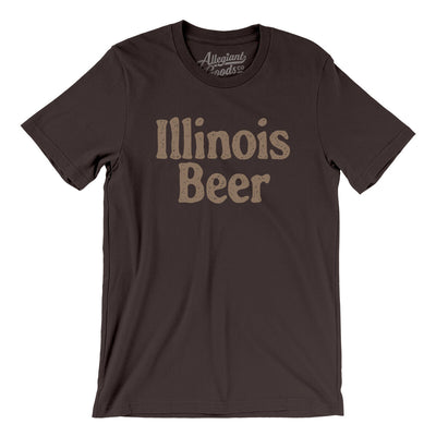 Illinois Beer Men/Unisex T-Shirt-Brown-Allegiant Goods Co. Vintage Sports Apparel