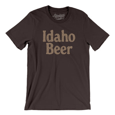 Idaho Beer Men/Unisex T-Shirt-Brown-Allegiant Goods Co. Vintage Sports Apparel