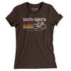 South Dakota Cycling Women's T-Shirt-Brown-Allegiant Goods Co. Vintage Sports Apparel