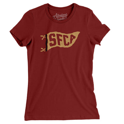 Sfca Pennant Women's T-Shirt-Cardinal-Allegiant Goods Co. Vintage Sports Apparel