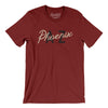 Phoenix Az Overprinted Men/Unisex T-Shirt-Cardinal-Allegiant Goods Co. Vintage Sports Apparel