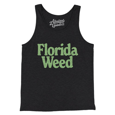 Florida Weed Men/Unisex Tank Top-Charcoal Black TriBlend-Allegiant Goods Co. Vintage Sports Apparel