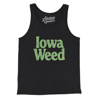 Iowa Weed Men/Unisex Tank Top-Charcoal Black TriBlend-Allegiant Goods Co. Vintage Sports Apparel