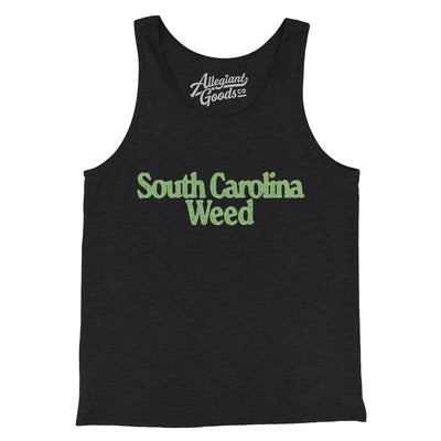 South Carolina Weed Men/Unisex Tank Top-Charcoal Black TriBlend-Allegiant Goods Co. Vintage Sports Apparel