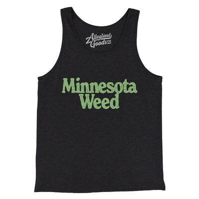 Minnesota Weed Men/Unisex Tank Top-Charcoal Black TriBlend-Allegiant Goods Co. Vintage Sports Apparel