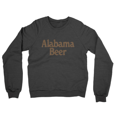 Alabama Beer Midweight French Terry Crewneck Sweatshirt-Charcoal Heather-Allegiant Goods Co. Vintage Sports Apparel