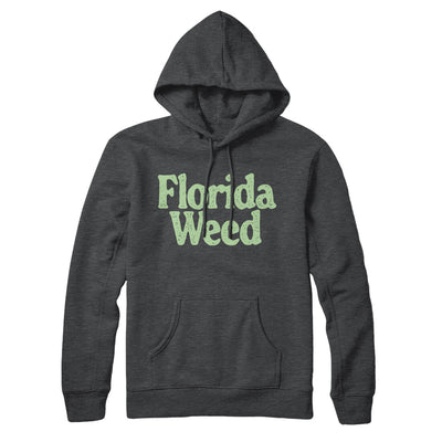 Florida Weed Hoodie-Charcoal Heather-Allegiant Goods Co. Vintage Sports Apparel