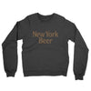 New York Beer Midweight French Terry Crewneck Sweatshirt-Charcoal Heather-Allegiant Goods Co. Vintage Sports Apparel