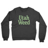 Utah Weed Midweight French Terry Crewneck Sweatshirt-Charcoal Heather-Allegiant Goods Co. Vintage Sports Apparel