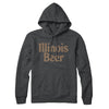 Illinois Beer Hoodie-Charcoal Heather-Allegiant Goods Co. Vintage Sports Apparel