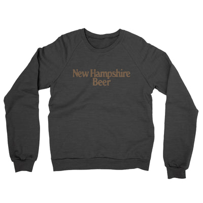 New Hampshire Beer Midweight French Terry Crewneck Sweatshirt-Charcoal Heather-Allegiant Goods Co. Vintage Sports Apparel