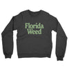 Florida Weed Midweight French Terry Crewneck Sweatshirt-Charcoal Heather-Allegiant Goods Co. Vintage Sports Apparel