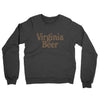 Virginia Beer Midweight French Terry Crewneck Sweatshirt-Charcoal Heather-Allegiant Goods Co. Vintage Sports Apparel