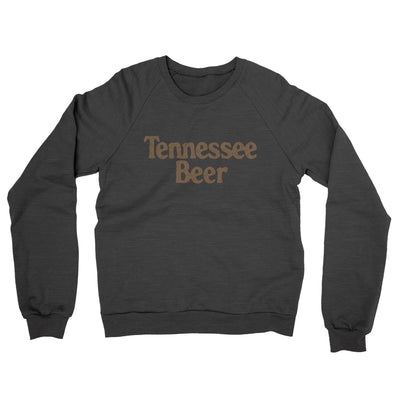 Tennessee Beer Midweight French Terry Crewneck Sweatshirt-Charcoal Heather-Allegiant Goods Co. Vintage Sports Apparel