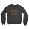 Illinois Beer Midweight French Terry Crewneck Sweatshirt-Charcoal Heather-Allegiant Goods Co. Vintage Sports Apparel