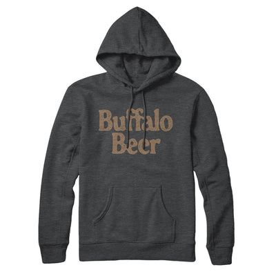 Buffalo Beer Hoodie-Charcoal Heather-Allegiant Goods Co. Vintage Sports Apparel