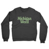 Michigan Weed Midweight French Terry Crewneck Sweatshirt-Charcoal Heather-Allegiant Goods Co. Vintage Sports Apparel