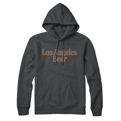 Los Angeles Beer Hoodie-Charcoal Heather-Allegiant Goods Co. Vintage Sports Apparel