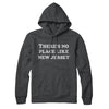 There's No Place Like New Jersey Hoodie-Charcoal Heather-Allegiant Goods Co. Vintage Sports Apparel